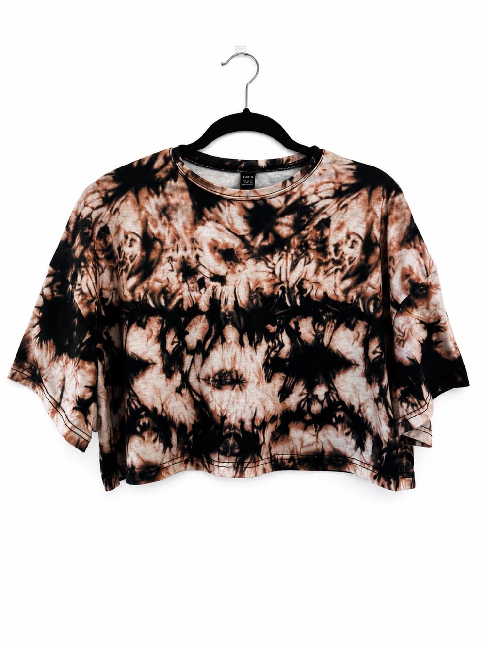 Tie Dye Acid Wash Crop Short Sleeve Women’s